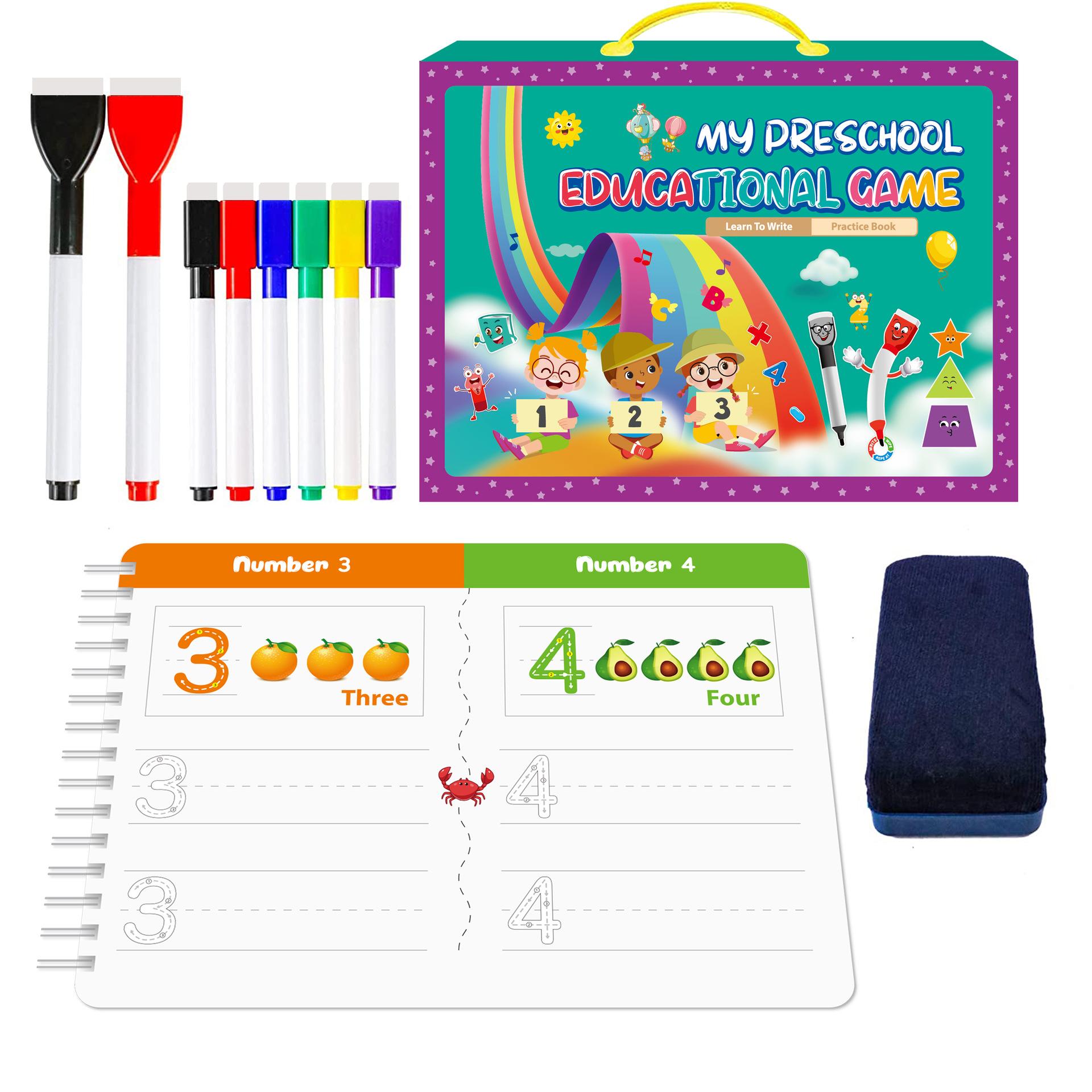 

Children s Handwriting Practice Book, Montessori Early Education Toy, Control Pencil Training Book, Number and Letter Writing Practice Workbook