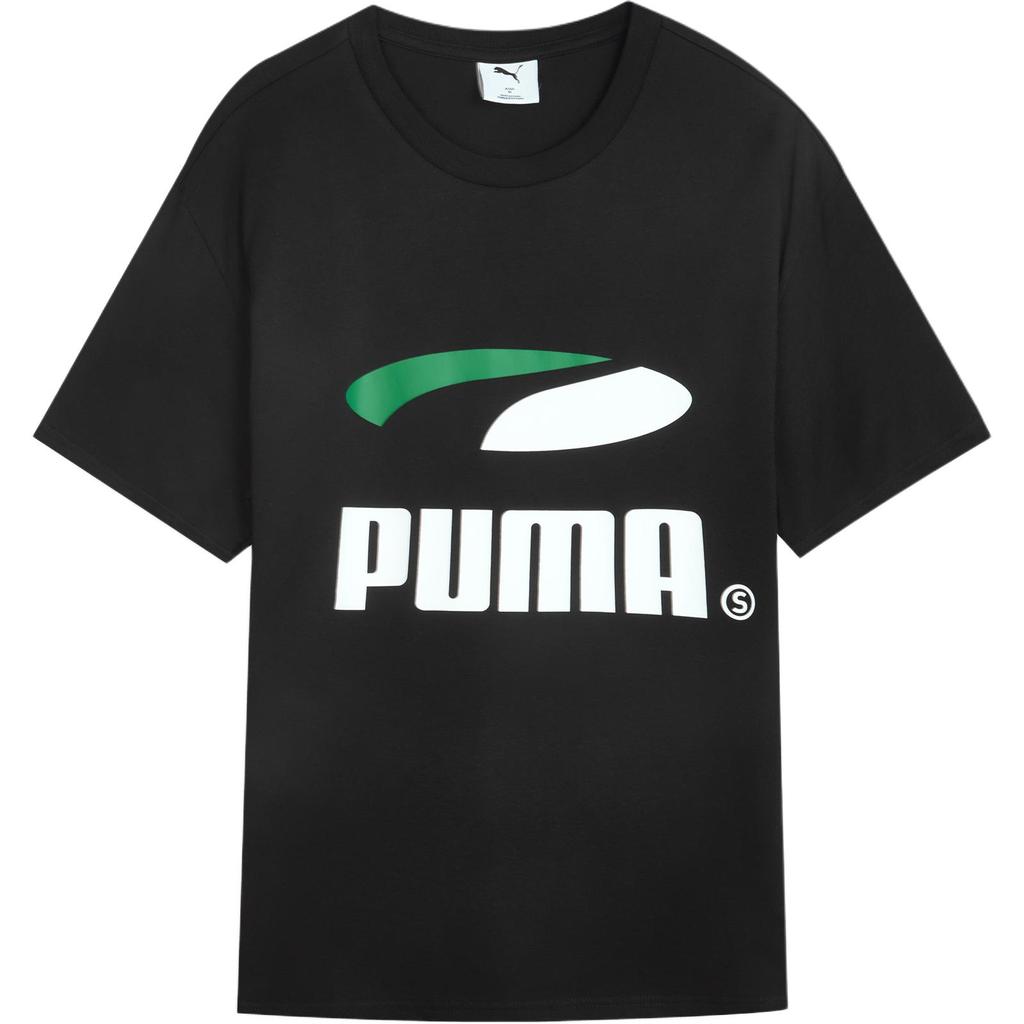 Puma Ss25 s Ss Gf Round Neck Casual Fashion Versatile Short Sleeve T-Shirt Unisex T-Shirt Black 631252-01