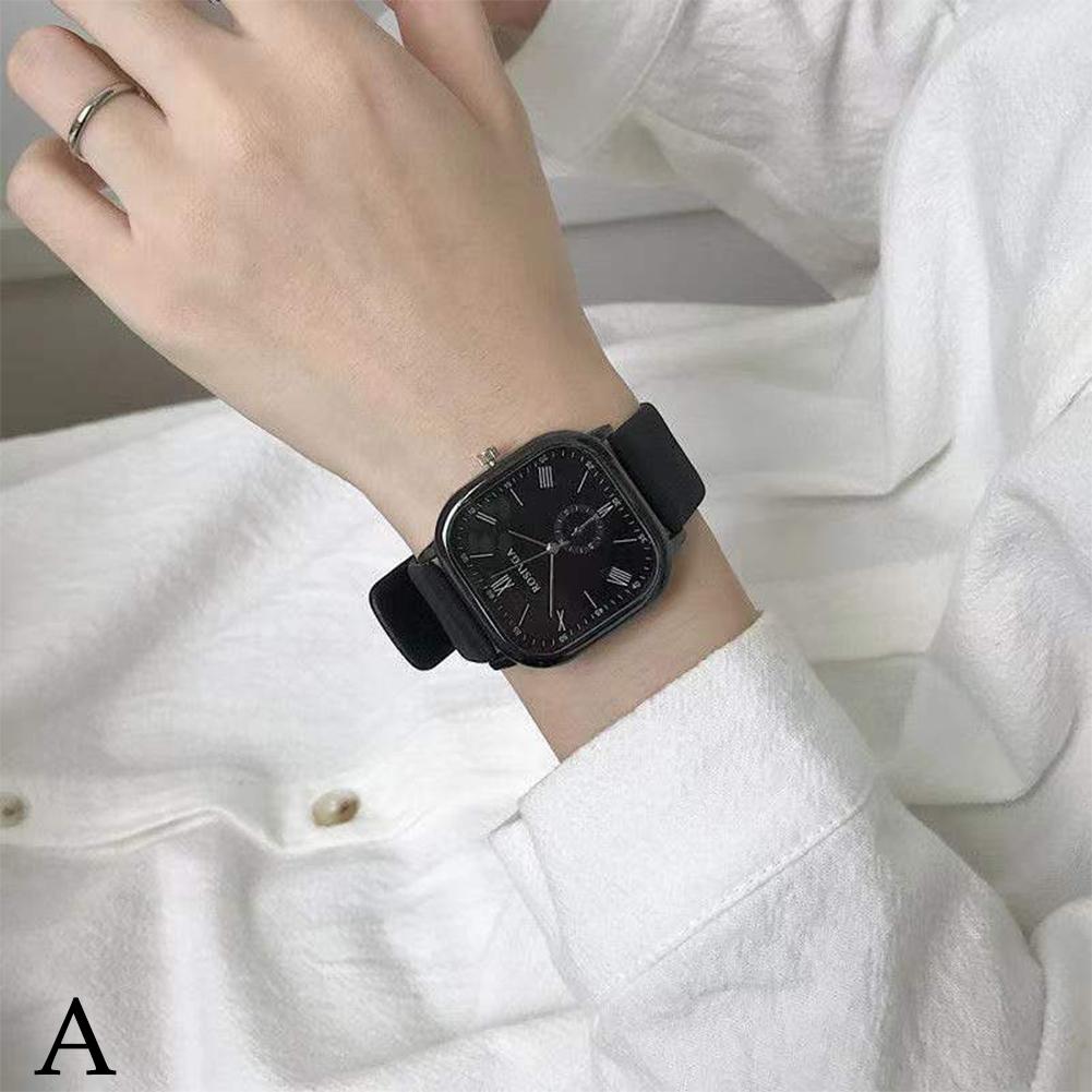 Fashion Square Women s Watch Casual Silicone Strap Quartz Watches Sports Wristwatch For Men Women Students
