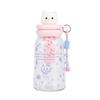 Cartoon Plastic Water Bottle 600ml with Handle Drinking Bottle Leakproof Straw Cup Summer