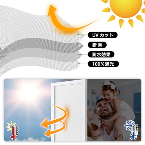 Duofire Blackout Sheet, Window Fabric, Privacy Screen, Window Film, Ultra-Light Blocking, UV Protection, Sun and Western Sun Protection, Heat Blocking