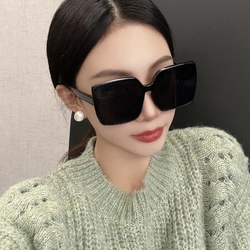 Korean Style Women Sunglasses Fashion Big Frame Square Shape Women's Glasses New Fashion Designer Sunglasses Woman
