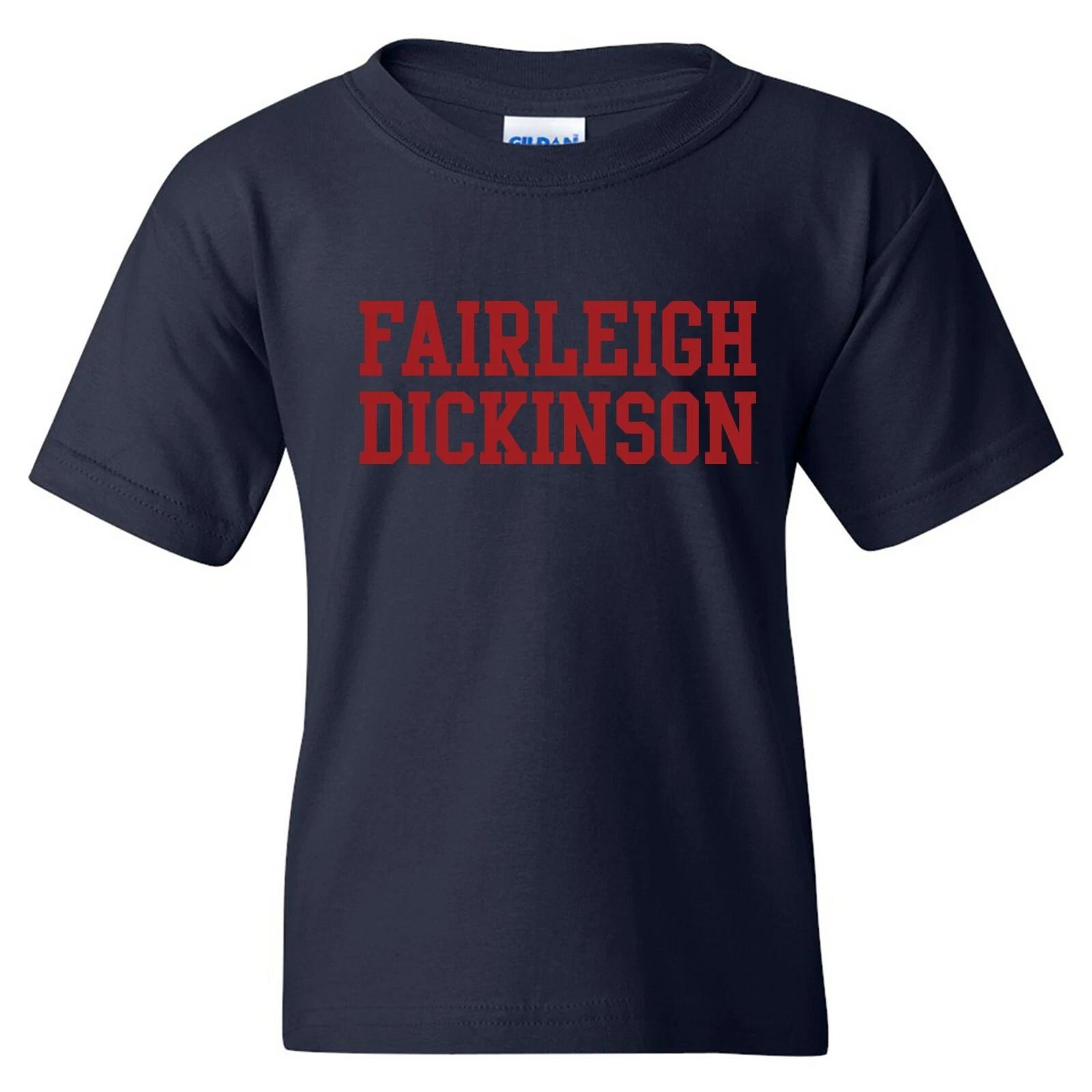 Fairleigh Dickinson University Knights/Devils Basic Block Youth T-Shirt - Navy M
