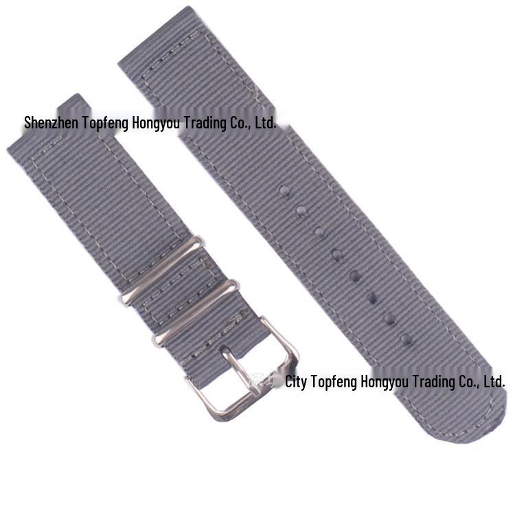 Regnbuefarget klokkereim i lerret og nylon i koreansk stil (18/20/22/24 mm) for Apple Watch