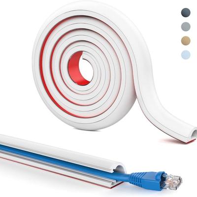 Professional Self-Adhesive Wall Cord Hider Raceway Wall Mount Wire Cover Flexible 1m Cable Concealer Home Office