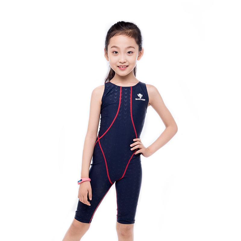 

Быстросохнущий слитный купальник для девочек Hongxing Baiya – Профессиональный для тренировок и соревнований для детей среднего и старшего возраста S