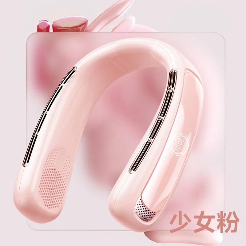 DurableBladeless Neck Fan Usb Mini Portable Charging Digital Display Outdoor Cooling Small Fan
