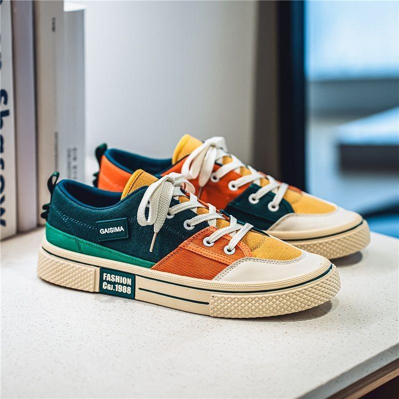 Fashion Lightweight Man Shoe Miked Colour Korean Style Casual Shoes for Men Classic Original Common Size 44 Luxury Sale Deals Sneakers