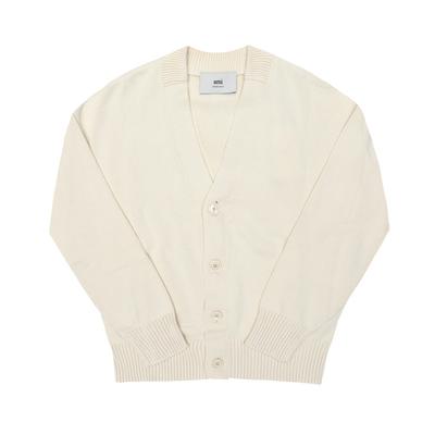 Ami Crochet Logo Men S Cardigan Kn0063