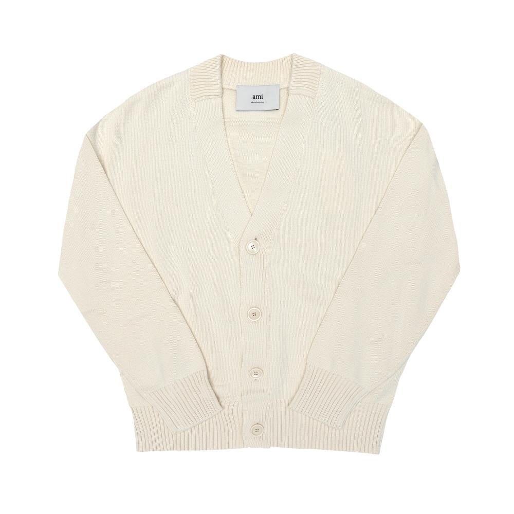 Ami Crochet Logo Men S Cardigan Kn0063