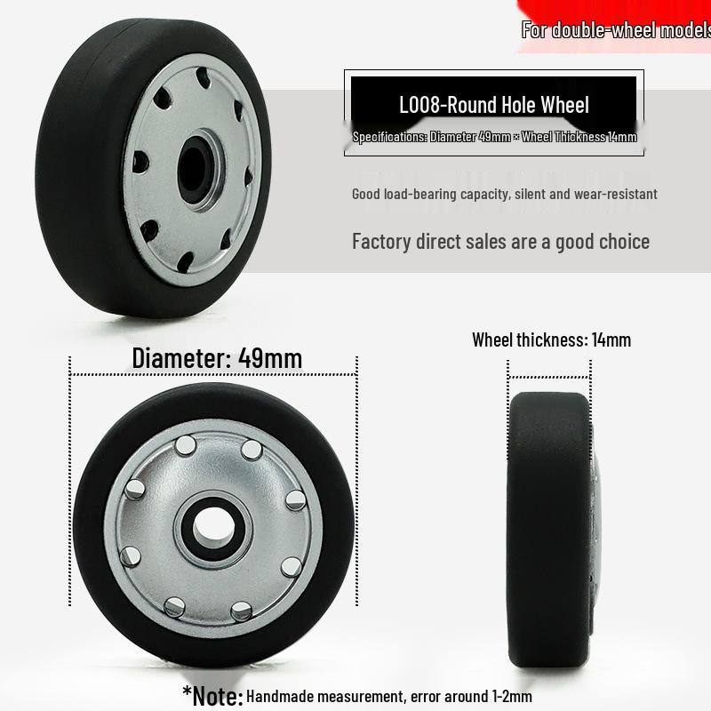 Universal Wheel Replacement for Luggage Suitcase: Leather Caster Rubber Roller Rim Repair Accessories