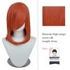40cm Anime Synthetic White Purple Cosplay Wigs Short Green Hair Straight Silver Wig Pink Hairpiece Short Wig with Bangs
