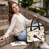Cute Bird Printed Tote Bag Casual Daily Handbag Large Capacity Lightweight Shoulder Bag for Shopping Travel