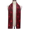 Barry.Wang Jacquard Silk Mens Scarf Floral Paisley Stylish Burgundy Gold Green Red Blue Purple For Male Wedding Business Party