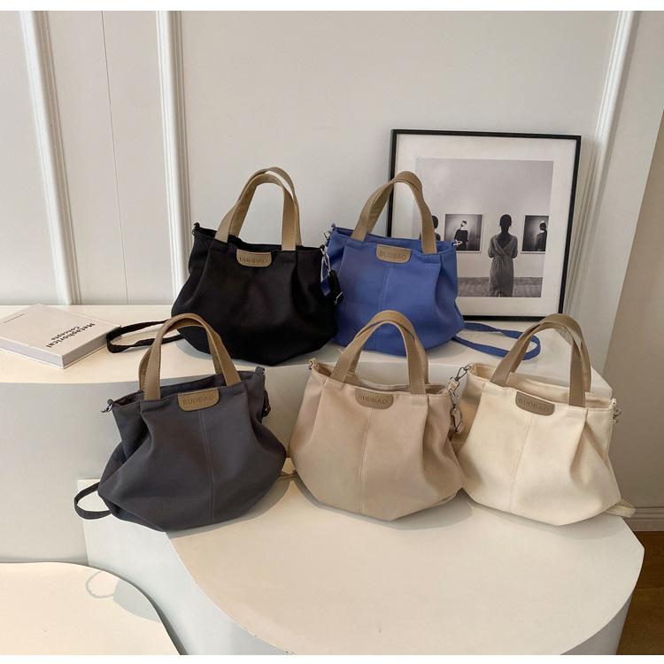 Women's Bag 2025 New Versatile Large-capacity Canvas Tote Bag Commuter Class Bag Shoulder Messenger Bag Handbag