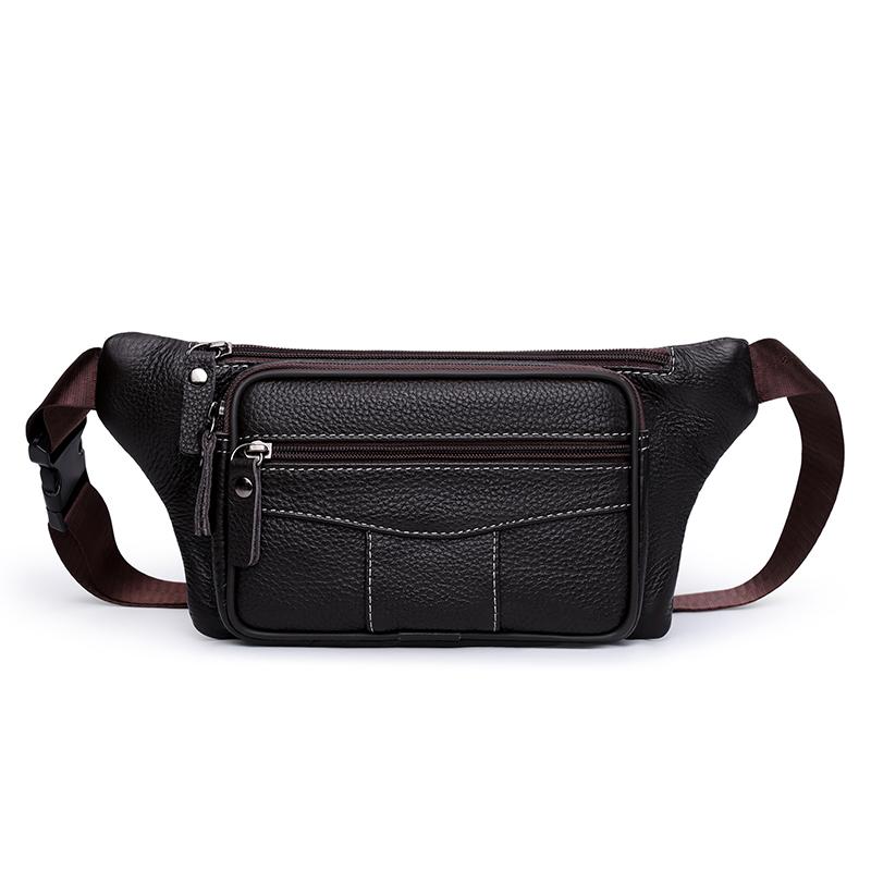 

PU Shoulder Bag Men s Mobile Phone Bag Outdoor Chest Bag