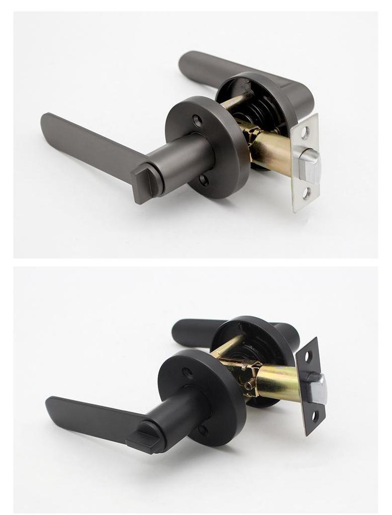 Zinc Alloy American Style Privacy Handle Lock for Bathroom, Restroom, or Storage Room