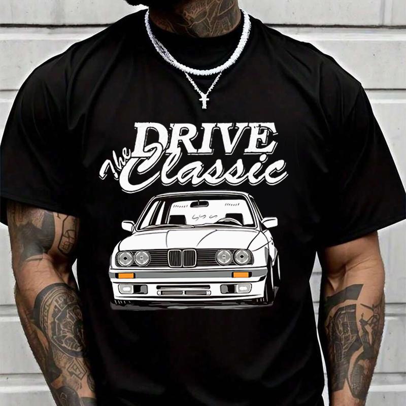 Drive Classic Print T-Shirt Male Brand Tee Shirt Men Summer T Shirts Casual High Quelity O-neck