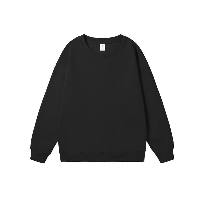 Sudadera Básica Casual Holgada de Color Sólido con Cuello Redondo para Hombre