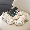 2026 Spring and Autumn Children's Canvas Shoes, Unisex, with Velcro Straps, Soft Soles, Breathable Design, Color-blocked, Suitable for School, Casual