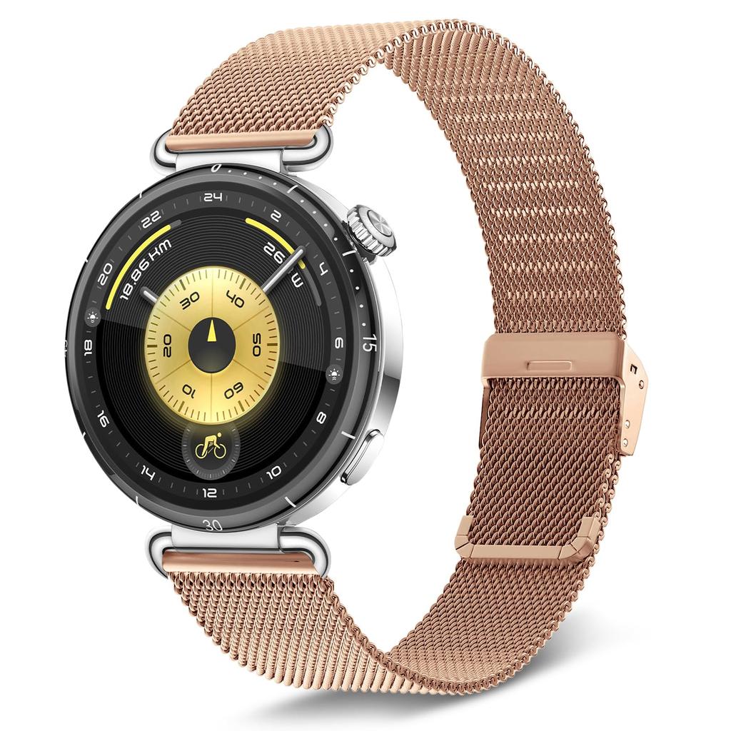 KeeFos 18mm Replacement Band for Huawei Watch GT6 41mm, GT5 Pro 42mm, GT5 41mm, GT4 41mm, and Huawei Watch 5 42mm, Metal Strap, Stainless Steel,