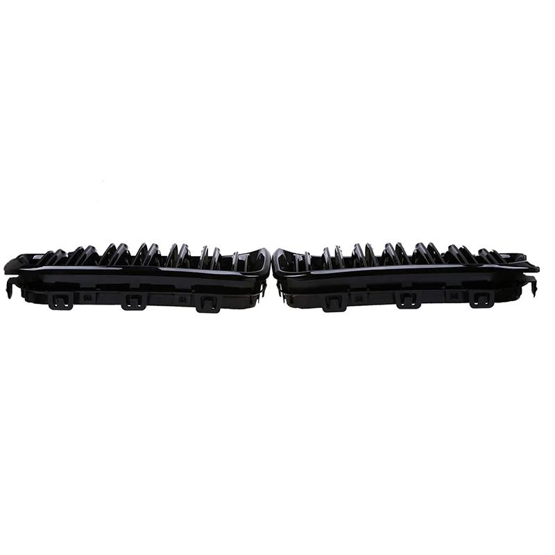 Front Bumper Grilles for BMW 1-Series F20 5-door/F21 3-door 118i/120d/144d/120i 2015-2017 Facelift Double Lines Grills