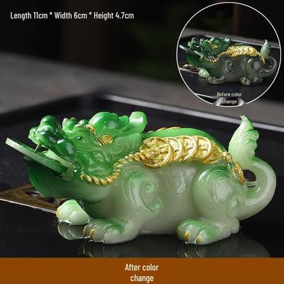 Auspicious Color-Changing Resin Tea Pet Ornament