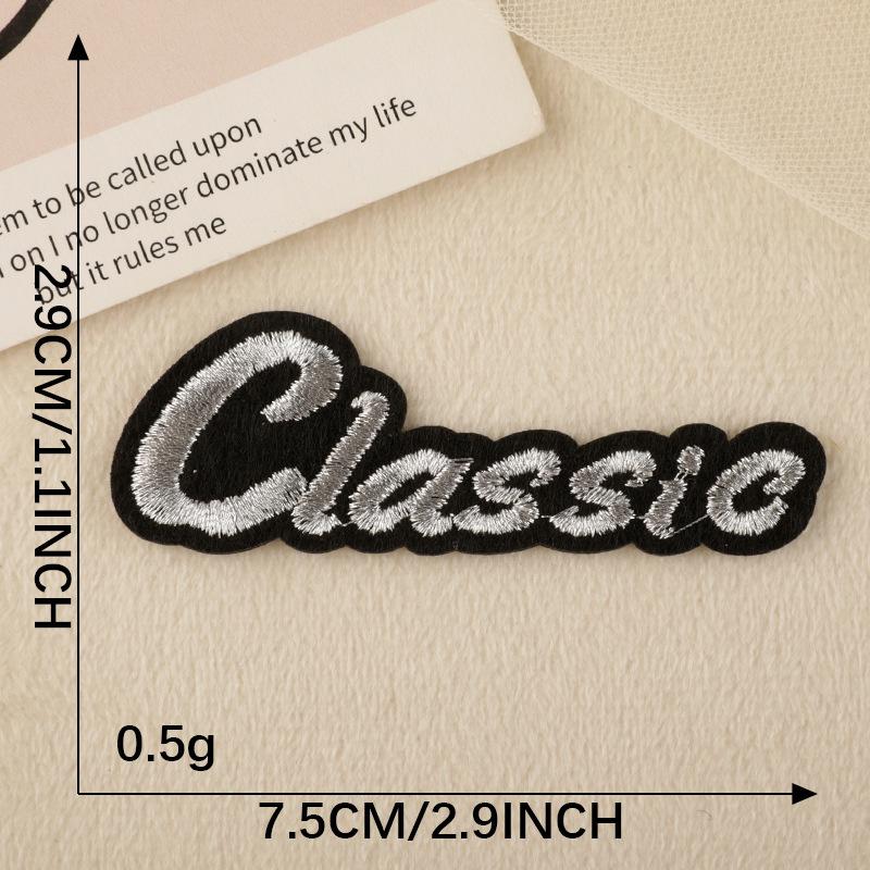Cartoon Letter Embroidery Iron-On Patch for Shoes and Scrapbooks
