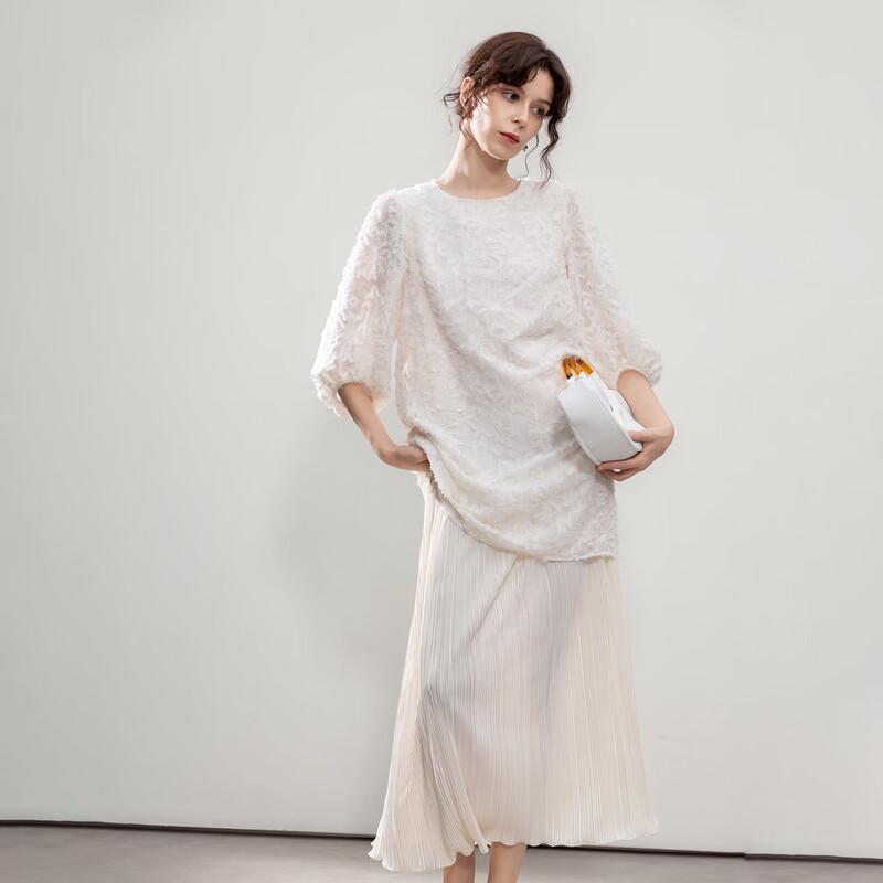 Autumn Elegant Faux Two-Piece A-Line Dress S