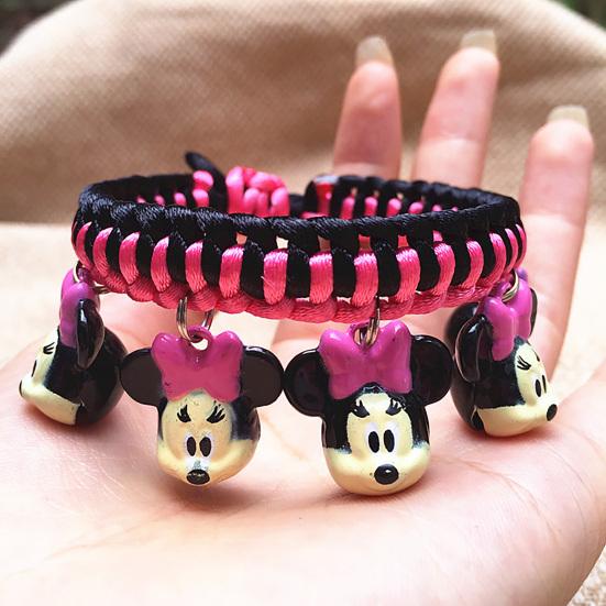 Cute Cartoon Figure Model Bell Dog Collar Adjustable Puppy Necklace Pet Supply