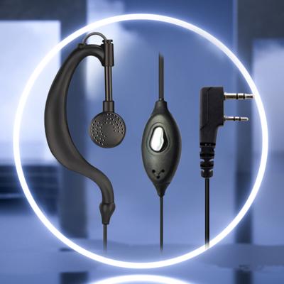 Radio Earpiece with Mic Clip Design High Sensitivity Good Sound Quality Over-the-ear Smooth Communication 50dB 2 Pin Walkie Talkie