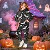 Kids Hoodie Set with Halloween Print – Long Sleeve Pullover and Pants for Boys Girls Holiday Party