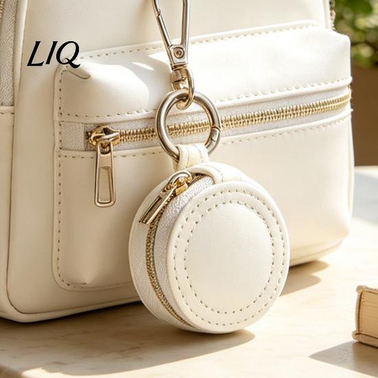 Small Storage for Earrings Portable Jewelry Box Keychain, PU Leather Travel Organizer Case, Soft Anti Scratch Protector Velvet Lining Secure