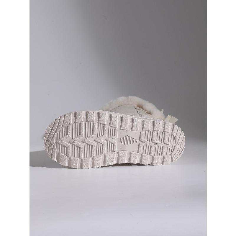 Thick-soled Warm Snow Boots Women's 2025 Winter New Plus-size Muffin with Fleece and Thickened Wool Mouth Mid-tube Cotton Shoes