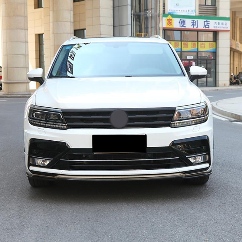 Front Bumper Mesh Center Grille Grill Moulding Strips Cover Trim For Tiguan MK2 2016- Car Styling Decoration Accessories