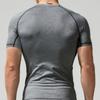 Mens Fitness Tees Outdoor Sport Running Short Sleeves Solid Color Shirt Tights Bodybuilding Tops Men T-shirt