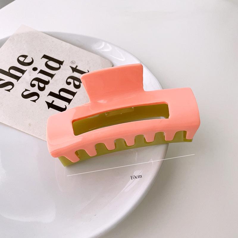 Double-Sided Checkerboard Shark Claw Clip - Japanese & Korean Style