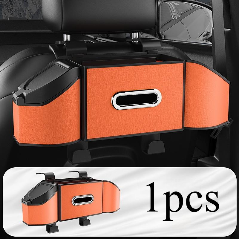 Auto Backseat Organizer for Auto Interior 7 In 1 Car Seat Back Cup Holder Storage Box Tissue Box with Hook Car Phone Holder