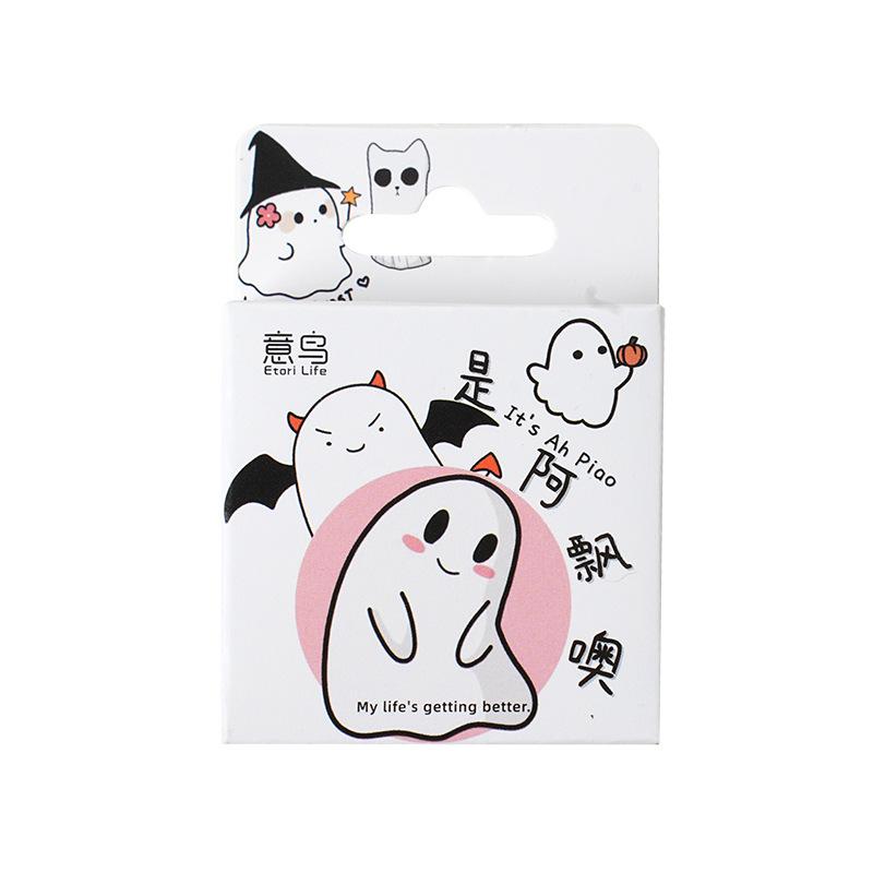 Premium Self Adhesive Paper Stickers Adorable Ghost Boo For Journal Diary Decoration Envelope Sealing Craft Multicolor