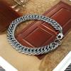 10MM Wide Stainless Steel Cuban Chain Bracelets, Never Fade copper Color Metal Hip Hop Male Wristband Pulseira