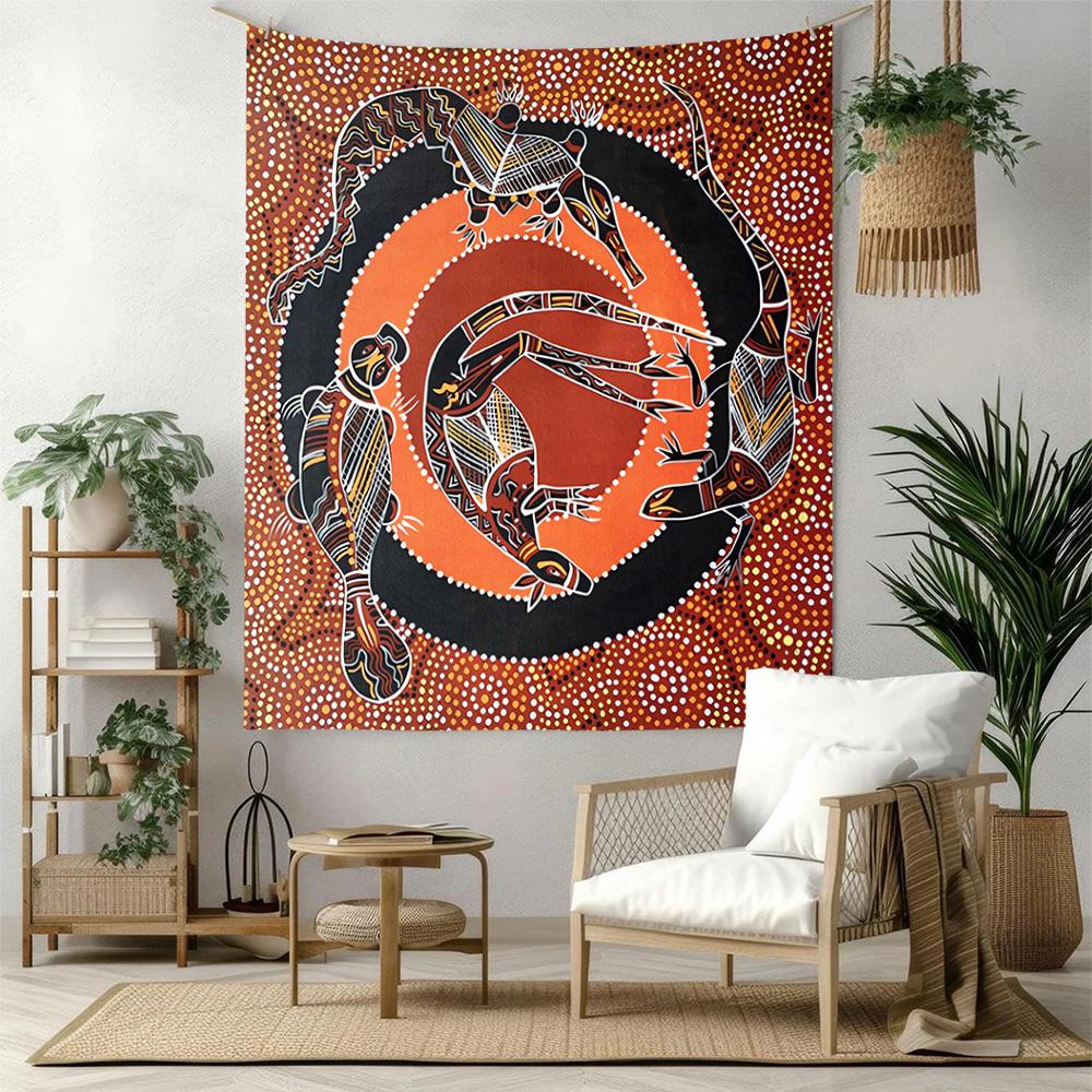 Australian Aboriginal Style Wall Decor Tapestry Art For Pet Memorial Birthdaywedding Party Backdrop Family Gift