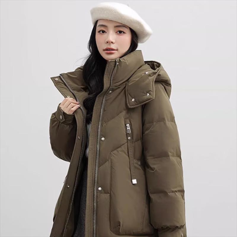 

YAYA Women s Stand-Collar Hooded Down Jacket M