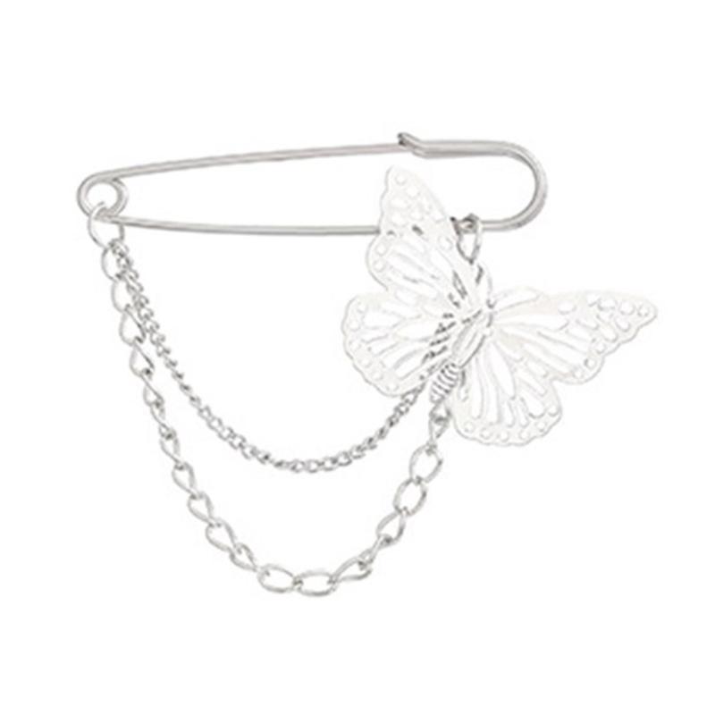 

Delicate Safety Pin Clothing Jewelry Sweater Shawl Clips Decorative Chain Pin Alloy Material Clasp Pin for Daily Party