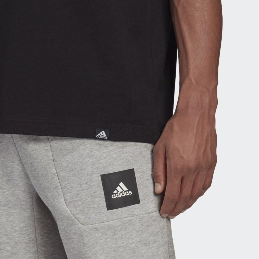 Adidas Mandala Print Sports Crew Neck T-Shirt Men Tops Black GN8181