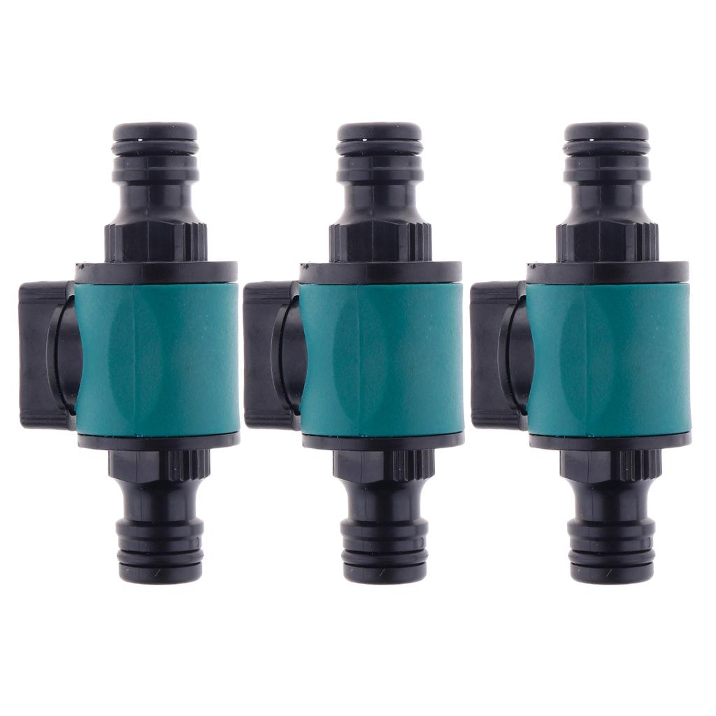 3 Pieces Shut-Off Water Garden Hose Faucet Connector