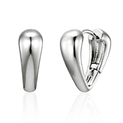 925 Silber Ballsaal Herz Wassertropfen One-Touch Ohrringe GISVEE156