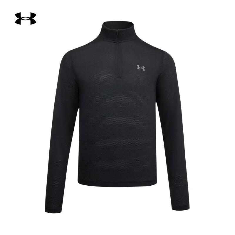 Under Armour Velociti Men s 1/4 Zip Running Long Sleeve T-Shirt M чёрный