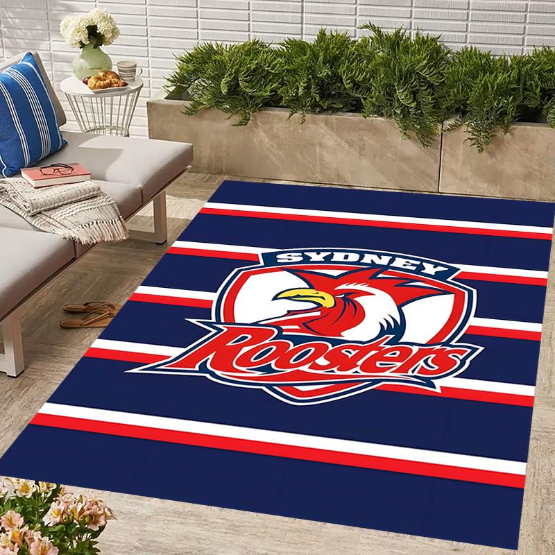 1pc Football Team Design Area Rug - Non-Slip, Soft & Cozy Floor Mat for Living Room, Bedroom, Office - Indoor/Outdoor Decorative Carpet