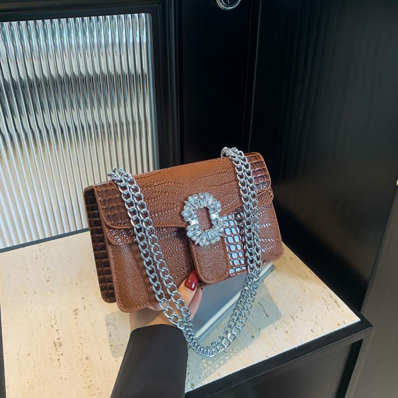 Pu Small Square Bag With Zipper Closure For Daily Casual Use