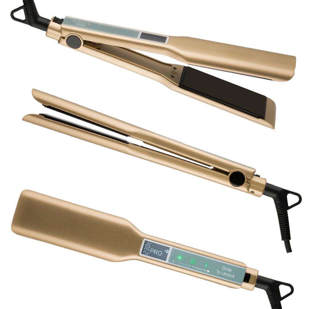 Pro Salon Steam Hair Straightener & Curler - Ionic, Damage-Free Dual-Use